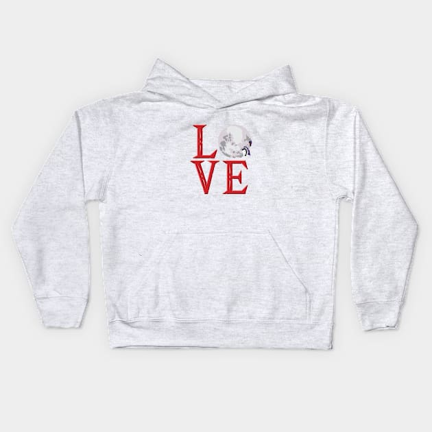 Love Moon Kids Hoodie by InsomniaStudios